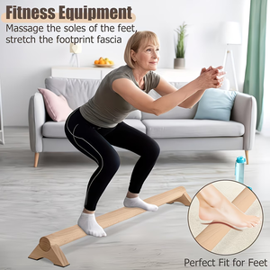 Planche d'équilibre en bois massif de hêtre pour la maison, les entraînements de renforcement musculaire et la formation à la stabilité, 3 en 1 - Product Image 1