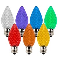 Ampoules LED C7 pour lumières de Noël, ampoules de remplacement populaires 0,5W E12 AC120V