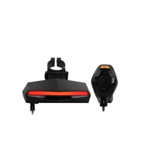 Luz trasera LED para bicicleta, alarma antirrobo inalámbrica, luces traseras intermitentes rojas automáticas, luz estroboscópica de seguridad alimentada por batería
