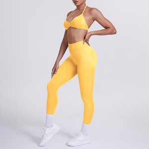 Conjunto Deportivo de 2 Piezas para Mujer, <span class=keywords><strong>Ropa</strong></span> de Yoga, Traje de <span class=keywords><strong>Pilates</strong></span>, <span class=keywords><strong>Ropa</strong></span> Deportiva para Gimnasio, Leggings con Efecto Push-Up y Sujetador Deportivo - Product Image 6