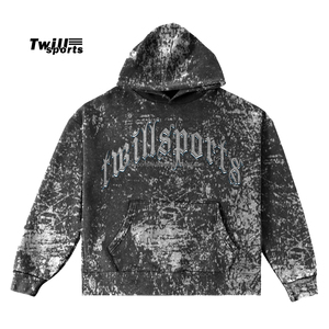 100% algodón transpirable hombres ácido lavado Sudadera con capucha de alta calidad personalizado serigrafía cuello con capucha patrón sólido personalizable - Product Image 5