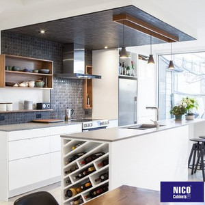 NICOCABINET Gabinetes de Cocina Canadienses de Madera Sólida, Estilo <span class=keywords><strong>Montreal</strong></span>, con Mármol Artificial, Bisagras de Cierre Suave y Cajones de Extensión Completa - Product Image 3
