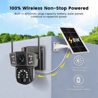 Caméra de sécurité PTZ solaire 4G COSFLOW VFLOW à double objectif, vision nocturne couleur, longue durée de vie de la batterie, étanche IP66, extérieur