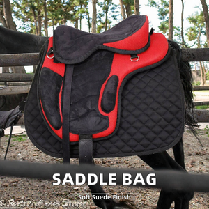 Silla de montar inglesa para caballos de resistencia |   Cinturón de equitación sin arnés de cuero de gamuza, cómodo, duradero, de calidad premium para entrenamiento y ejercicio ecuestre - Product Image 2