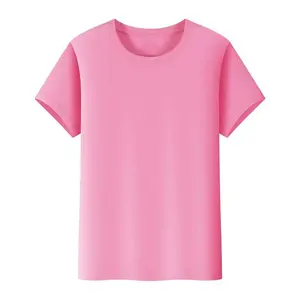 Factory Wholesale High Quality Man Summer Wear Solid Custom Logo Blank Plain Dyed Silk Screen Printing Men's O-neck T-shirts
