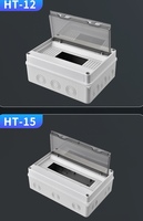 Boîtier de distribution étanche IP65 série HT, coffret électrique extérieur en plastique pour disjoncteur domestique MCB et borne de recharge