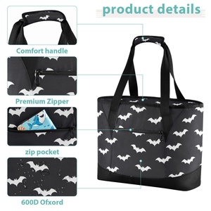 Sac isotherme à bandoulière motif oiseaux Iwa hawaïens, en polyester durable, sac fourre-tout isotherme pour le déjeuner - Product Image 4