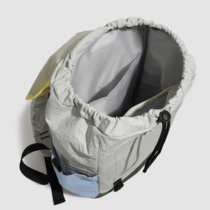 Cross-border Korean Niche Trendy Brand Color Contrast Drawstring <b>Backpack</b> Mori Flap Travel <b>Backpack</b> Nylon Casual Student Bag - Product Image 3