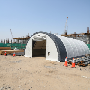 Tentes de stockage industrielles OEM/ODM, tentes d'entrepôt avec couverture en PVC et structure en acier pour la logistique et le stockage - Product Image 1