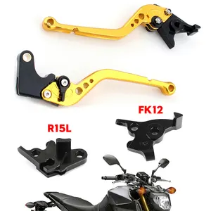 Areyourshop Tuas Rem Motor, Tuas Rem Kopling Panjang Emas MT-15 Cocok untuk YAMAHA YZF-R15 V3 MT125 MT15