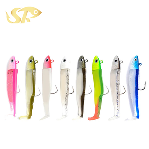 SUPERIORFISHING-Appât méné noir en plastique souple avec tête de gabarit en plomb XL01 - Product Image 2