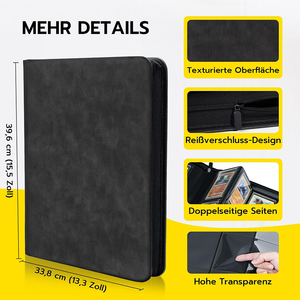 Carpeta Top Loader con 288 Fundas para Tarjetas INCLUIDAS, Carpeta Top Loader de 9 Bolsillos para Toploaders Rígidos de 3" x 4" - Product Image 5
