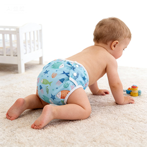 Culotte de bain réutilisable et respirante pour bébé, en tissu, pour <span class=keywords><strong>piscine</strong></span>, vente directe usine, <span class=keywords><strong>lavable</strong></span> - Product Image 6