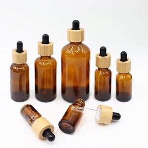 Etiqueta personalizada, botella de vidrio esmerilado para suero facial de 5ml-100ml, gotero de aceite esencial negro ámbar, pipeta, múltiples tamaños, esencial. - Product Image 1