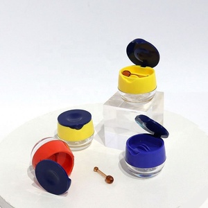 <b>Plastic</b> ABS Honey Pot Lip Balm Container Cute Empty Lip Balm <b>Jar</b> With Spatula - Product Image 5