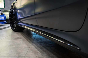 Minigonne laterali in fibra di carbonio per <span class=keywords><strong>Mercedes</strong></span> <span class=keywords><strong>AMG</strong></span> <span class=keywords><strong>GT</strong></span> 4 porte GT50 GT53 GT63S 2019-2024 - Product Image 6