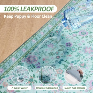 Tapis d'apprentissage de la propreté lavables pour <span class=keywords><strong>chiens</strong></span>, super absorbants <span class=keywords><strong>et</strong></span> réutilisables, avec motifs floraux, pour l'entraînement des <span class=keywords><strong>chiots</strong></span>, pour le sol, le canapé <span class=keywords><strong>et</strong></span> le lit, 18"x 24" - Product Image 6