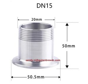 गर्म उच्च गुणवत्ता वाली सैनिटरी स्टेनलेस स्टील पाइप फिटिंग त्रि-क्लैंप पुरुष फर्रूल एडेप्टर dn15 dn20 dn32 ब्रूइंग पार्ट्स - Product Image 3