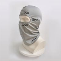 Vente en gros, cagoule masque facial avec logo personnalisé, couverture intégrale du visage, cagoule de ski 1 trou