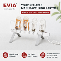 EVIA EV-80 Étagère Chauffante pour Chaussures Portable, Écologique, Multifonctionnelle et à Faible Niveau de Bruit