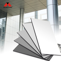 Panneau composite en aluminium Alumttimes 2 mm 3 mm 4 mm 1220x2240 mm revêtu de PVDF PE pour les applications de façade de bâtiment, extérieur et entrepôt