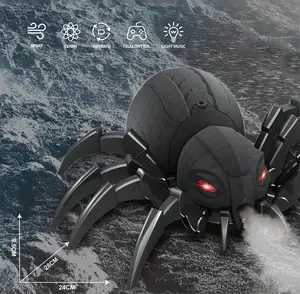 Luce musicale Cool Spray fumo Black Widow telecomando Spider RC animali giocattoli radiocomandati