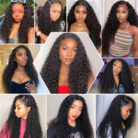 Perruques en cheveux humains bruts indiens, sans colle, avec dentelle frontale, coupe pixie bouclée, alignées aux cuticules, vente en gros