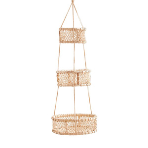 Factory Direct Sale Handmade Woven Three Layers Hanging Storage <b>Basket</b> Home Restaurant Multifunction Display Storage <b>Basket</b> - Product Image 4