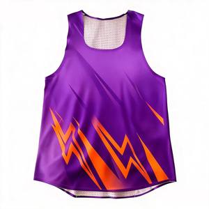 Premium Gradient Print Customizable Unisex Running Singlet Quick Dry Breathable Activewear <b>Apparel</b> for Fitness Outdoor Training - Product Image 1