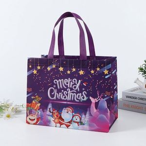 Wholesale Non-Woven Christmas <b>Bags</b> - Eco-Reusable Xmas <b>Gift</b>/Shopping <b>Bags</b> Santa/Snowflake/Tree Prints, Custom Logo - Product Image 4