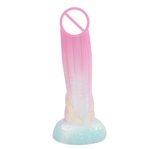 Benutzer definierte Erwachsene realistische Silikon Dildo weichen künstlichen <span class=keywords><strong>Penis</strong></span> bunte Mischfarbe für Frauen - Product Image 5