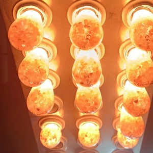 Bombilla LED con <span class=keywords><strong>sal</strong></span> rosa del Himalaya para sala de estar <span class=keywords><strong>y</strong></span> oficina-Lámpara de <span class=keywords><strong>sal</strong></span> natural con brillo ámbar cálido - Product Image 1