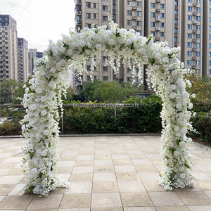 L-FA005 Wholesale Artificial <b>Flower</b> Arch Backdrop Wedding Silk Arch <b>Flower</b> Wedding <b>Flower</b> Arch for Event Background Decoration - Product Image 5