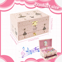Boîtes à musique rotatives créatives, boîte de rangement à bijoux multifonctionnelle, couvercle transparent, boîte à musique à remontage manuel, ornement cadeau