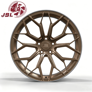Nuevas Llantas <span class=keywords><strong>JBL</strong></span> Monoblock de Aleación de Aluminio Forjado de 16-24 Pulgadas para Auto, Color Bronce Mate, 10 Radios, 5x112/114.3/120, Rendimiento Deportivo - Product Image 1