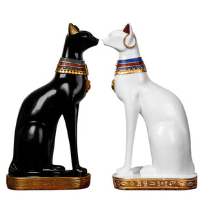 Statue de chat en résine, grande taille, fait à la main, sur mesure, artisanat religieux levier égyptien, maneki neko - Product Image 2