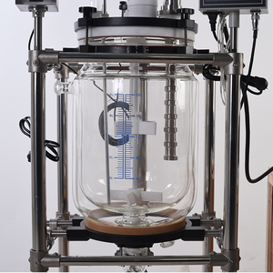 अनुकूलित अल्ट्रासोनिक जेकेटेड ग्लास रिएक्टर रासायनिक उभारा टैंक रिएक्टर पीएच नियंत्रण प्रणाली के साथ - Product Image 3