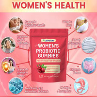 Vitamin OEM Cranberry Wanita Probiotik Serat Gummy Permen Jeli Suplemen Kesehatan Usus Probiotik Wanita untuk Wanita
