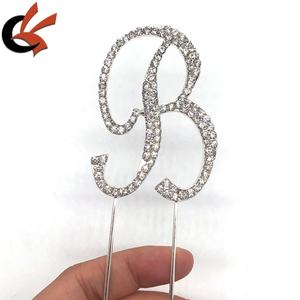 คริสตัลพลอยเทียมเงินตัวอักษร A ถึง Z พระปรมาภิไธยย่อเค้กครบรอบแต่งงาน - Product Image 5