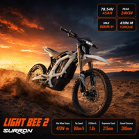 Moto tout-terrain électrique Sur-Ron Light Bee 2 LB2 24kW 410Nm 78.54V 45Ah 90km/h Vitesse rapide pour adultes