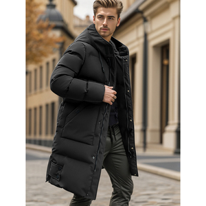 Piumino imbottito da <span class=keywords><strong>uomo</strong></span> di media lunghezza inverno caldo piumino imbottito giacca a vento <span class=keywords><strong>Oversize</strong></span> da <span class=keywords><strong>uomo</strong></span> - Product Image 1