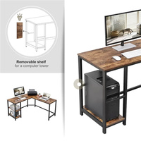 Bureau d'ordinateur ergonomique moderne pour la maison avec espace de rangement, design gain de place, écologique, montage facile