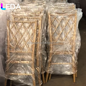 LEDA Hot Sales Wedding Party Decoration <b>Chair</b> Detachable Restaurant Furniture Modern Gold Acrylic Chiavari <b>Chairs</b> - Product Image 5