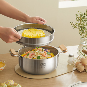 Little Bear 316L Stainless Steel Soup <b>Pot</b> 3.1-4L Large Capacity Food Grade With <b>Lid</b> - Product Image 4