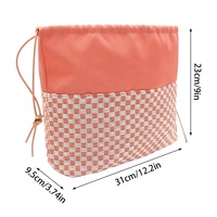 Petite trousse de maquillage pour toile de jute Pochette cosmétique de voyage Trousse de toilette pour filles Cadeaux Organisateur de rangement quotidien portable