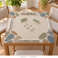Tapis de Mahjong Yugaland sur mesure, résistant à la saleté, antidérapant, insonorisant, 800*800mm, 3mm, pour chambre d'hôtel, directement de l'usine