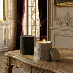 Bougie parfumée artisanale en cire de soja avec mèche en coton pour le festival islamique Eid Ramadan, bougie décorative de luxe avec motif Coran en relief - Product Image 3