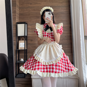 Robe de servante Lolita mignonne de style <span class=keywords><strong>japonais</strong></span>, grande taille, à prix avantageux, tenue de servante, robe d'anime, uniforme de cosplay - Product Image 2