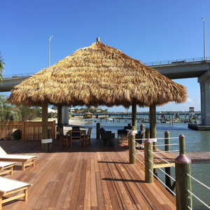 Tente d'auvent <span class=keywords><strong>de</strong></span> belvédère <span class=keywords><strong>de</strong></span> chaume sèche traditionnelle Chaumière synthétique Toit d'herbe sèche Bon prix Hôtels à pergola artistique en Indonésie - Product Image 2