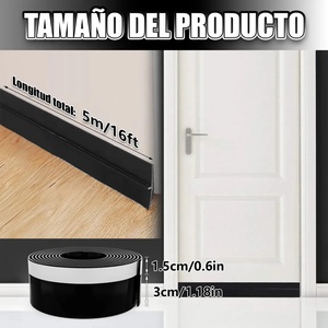 Joint d'étanchéité anti-poussière pour porte, 5 m, empêche la poussière et les insectes, pour utilisation sur portes et fenêtres - Product Image 6